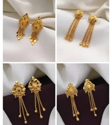 Multi-Layer Gold Chain Drop Earrings