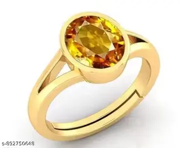 Golden Topaz Oval Ring