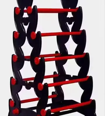 Black and Red Gym Dumbbell Rack