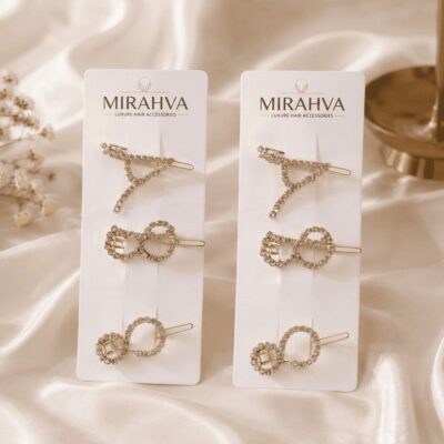 Rose Gold Plated Hair Claws Set