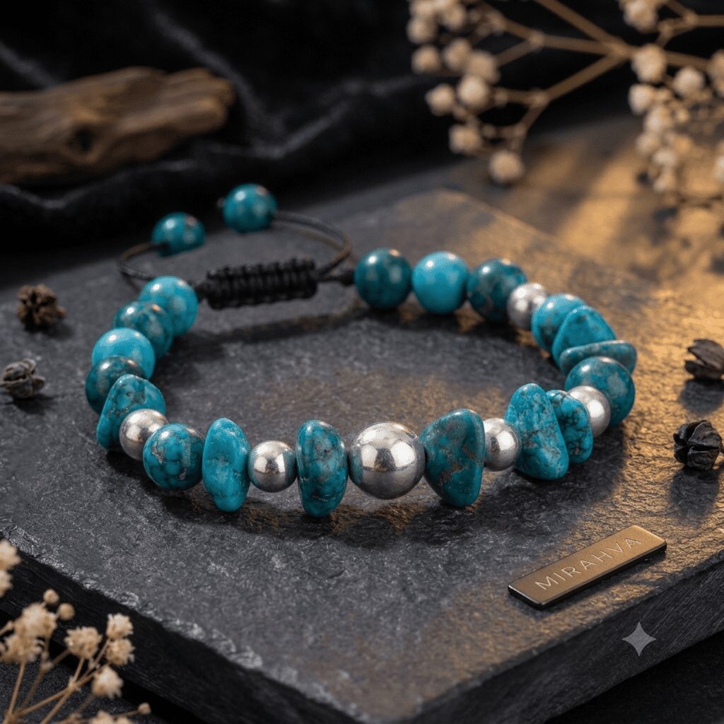 Natural Stone Beaded Bracelet - Image 3