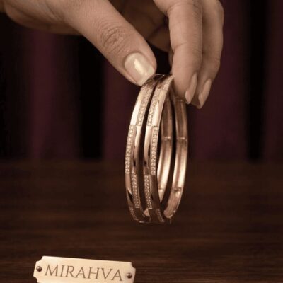 Mirahva Luxe Pavé Gold-Tone Open Bangle
