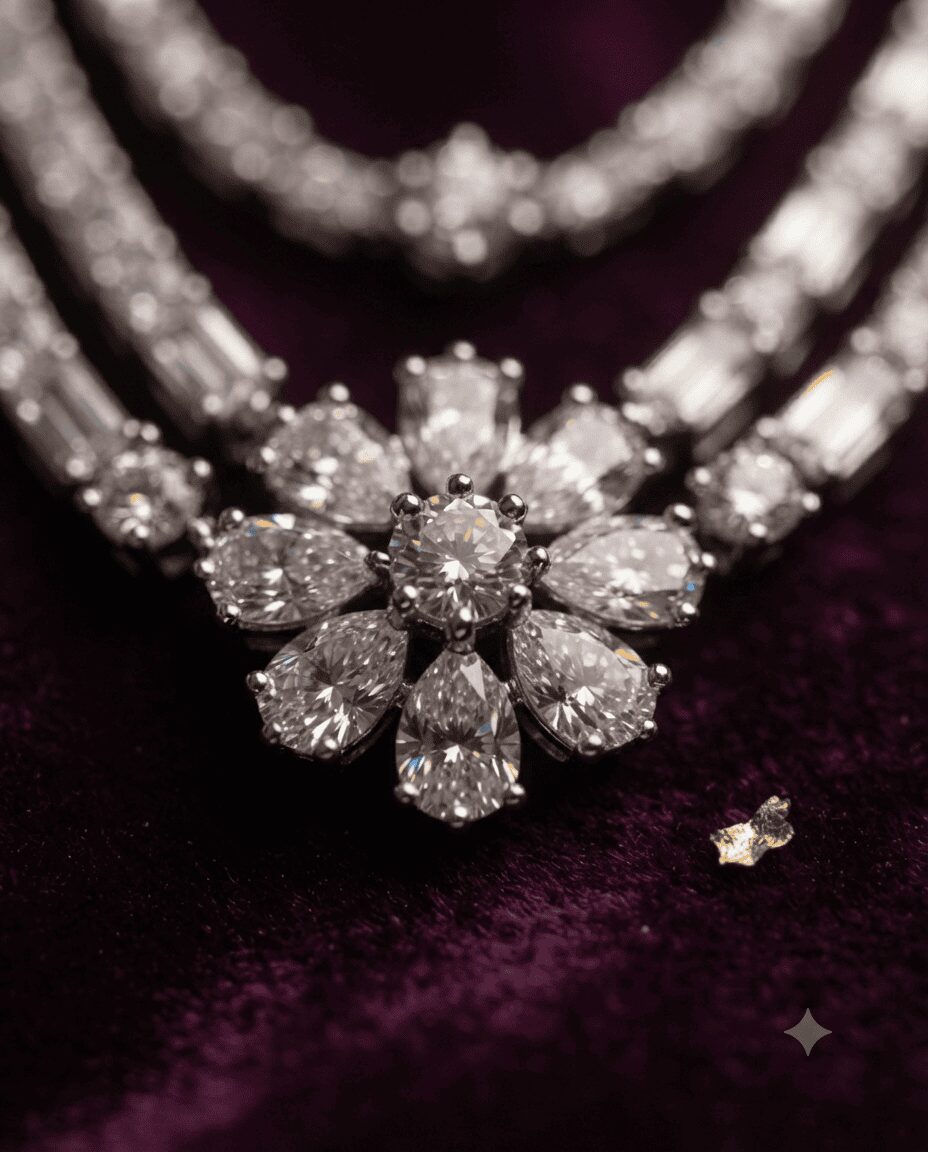 Mirahva Crystal Elegance Long Drop Necklace & Earrings Set - Image 3