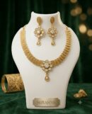Mirahva Royal Floral Gold-Tone Necklace & Earrings Set
