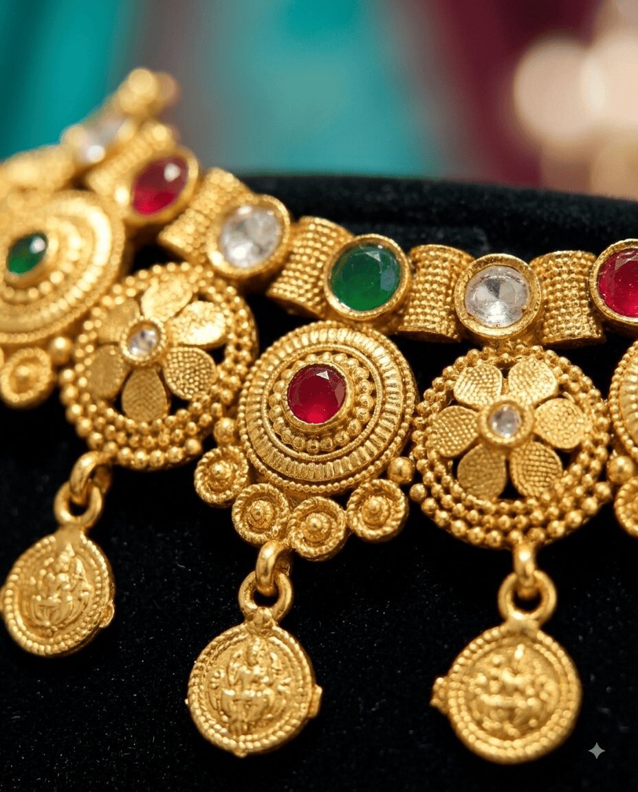 Mirahva Royal Heritage Gold Statement Jewelry Set - Image 6