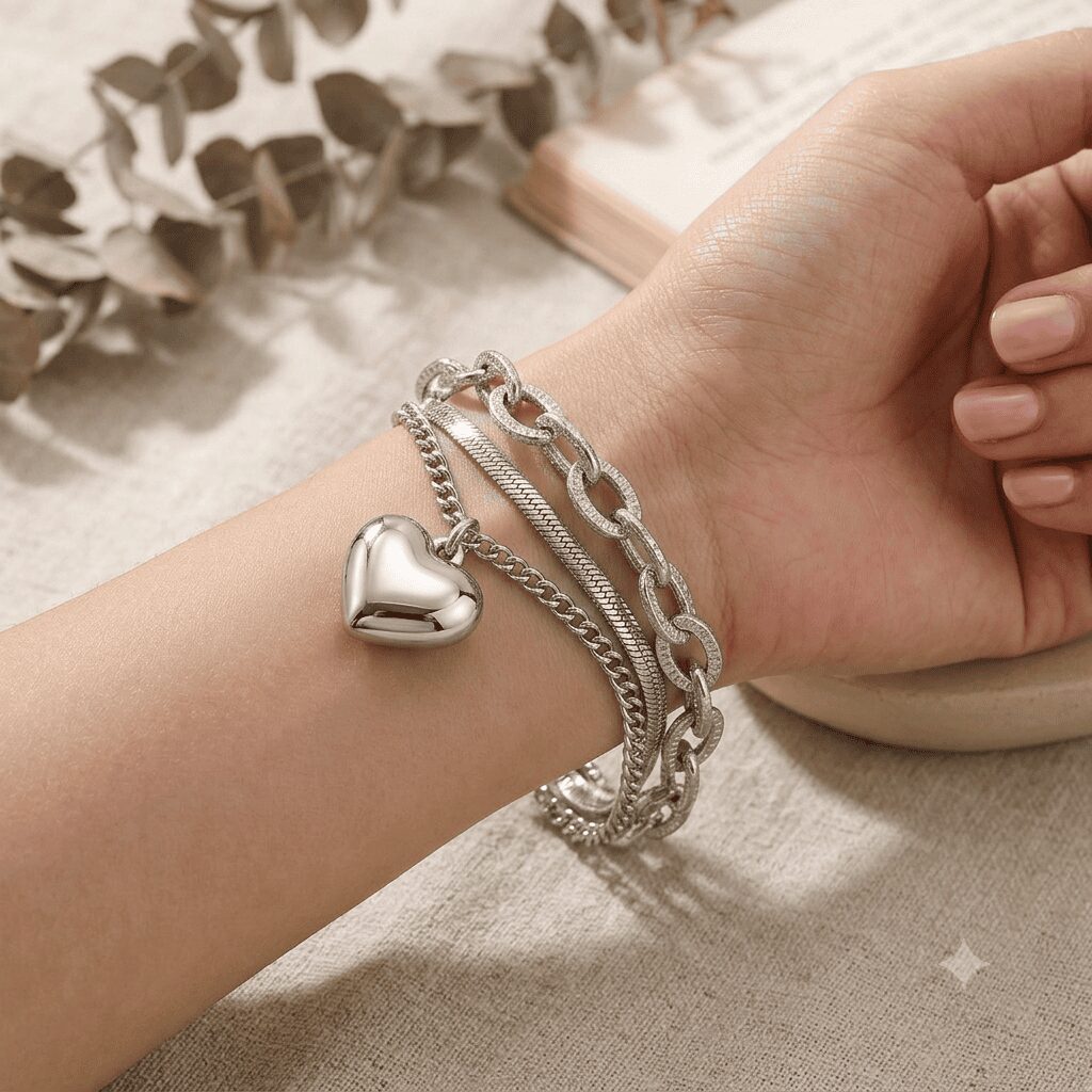 Silver-Tone Charm Bracelet - Image 4