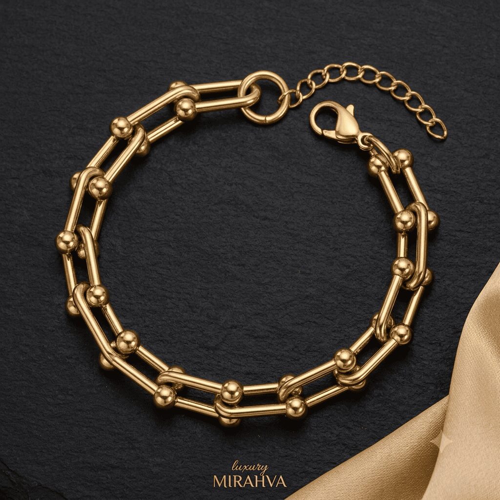Adjustable Gold Plated Chain Bracelet - Image 4