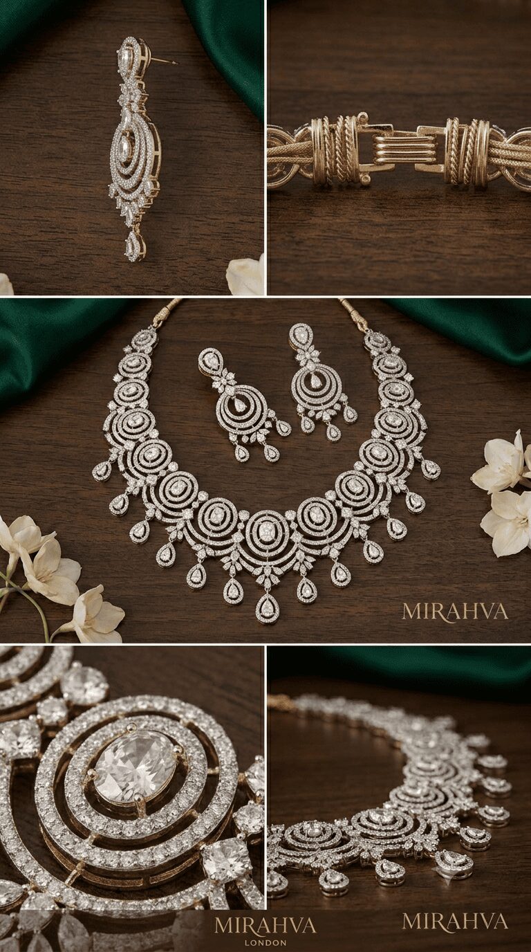 Mirahva Aurum Ruby Royal Bridal Necklace Set – Luxury Statement Necklace with Matching Earrings - Image 6