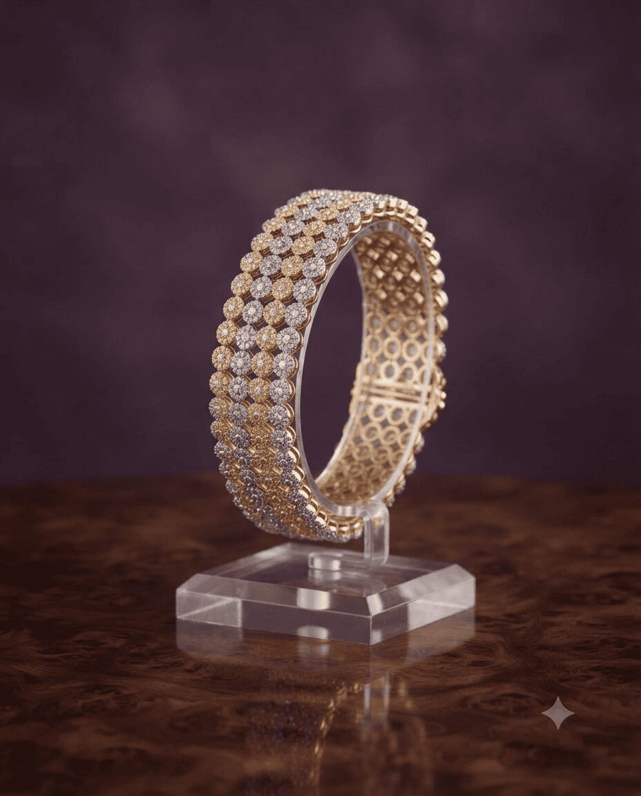 MIRAHVA Luxury Multi-Row Gold-Tone Statement Bracelet - Image 4