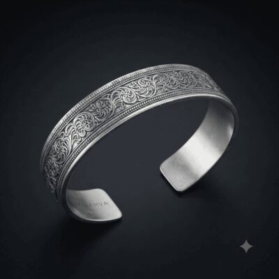 Vintage Silver Engraved Bracelet