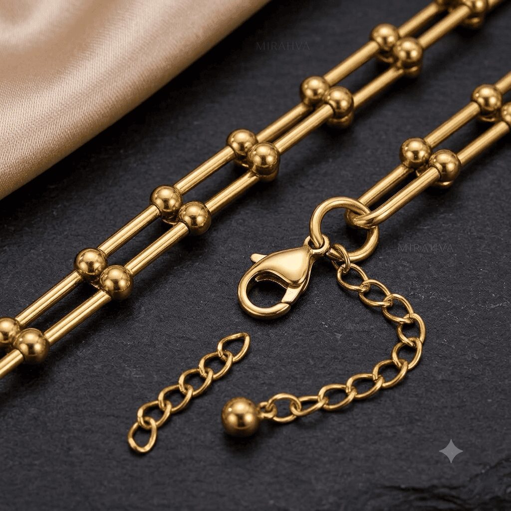 Adjustable Gold Plated Chain Bracelet - Image 5