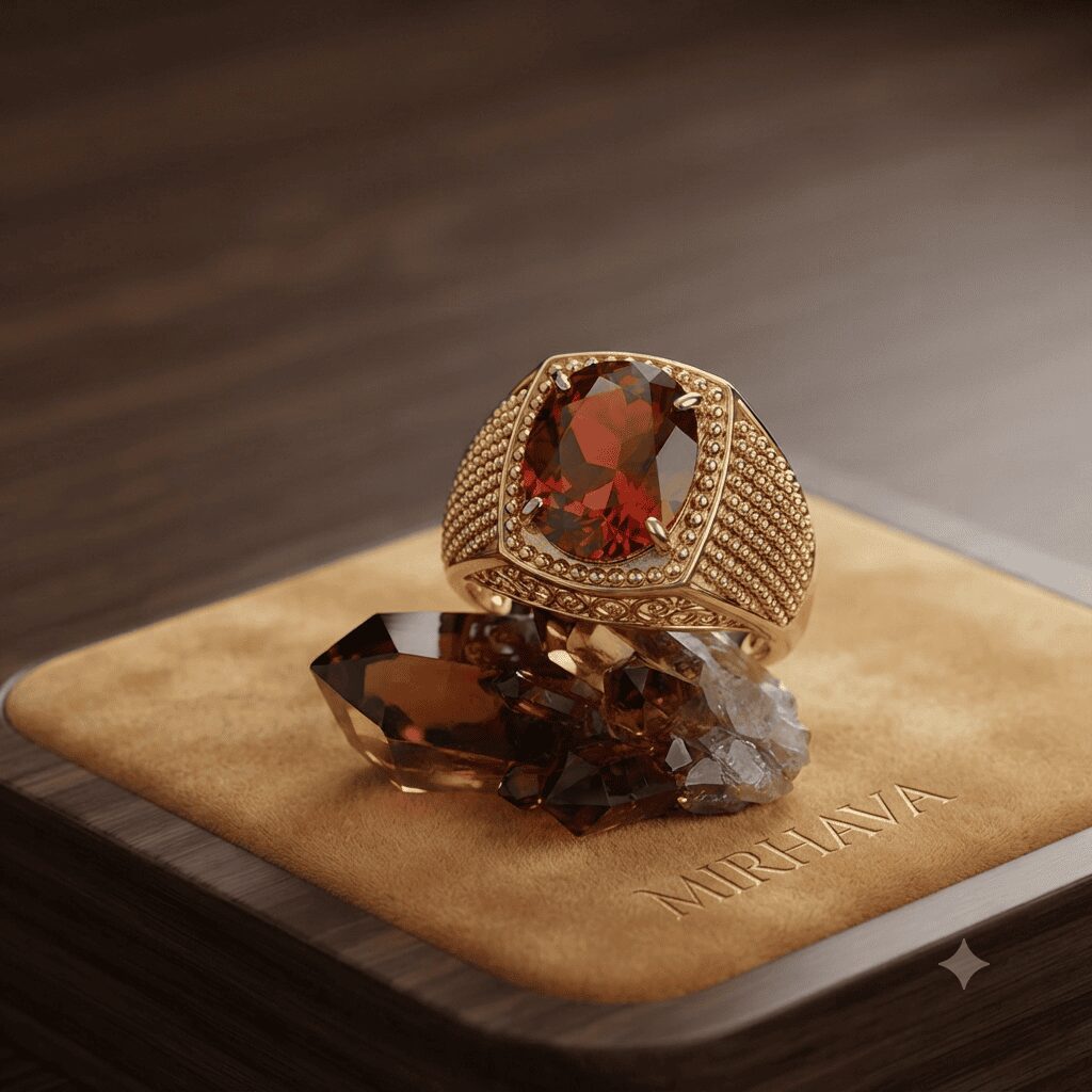 Hessonite Gomed Ring