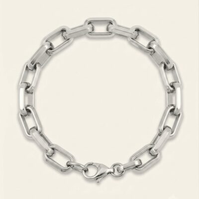Chunky Silver-Tone Chain Bracelet