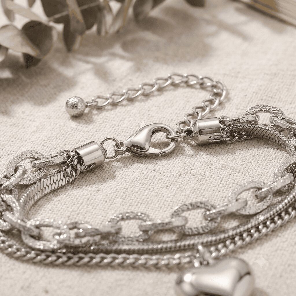Silver-Tone Charm Bracelet - Image 3