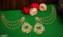 Kundan Pearl Chandbali Earrings with Chain