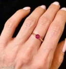 Pink Solitaire Ring