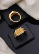 Om Diamond Gold Ring