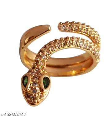 Gold Snake Diamond Ring