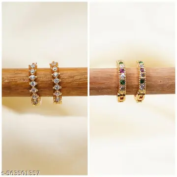 Twisted Gold Hoops with American Diamonds