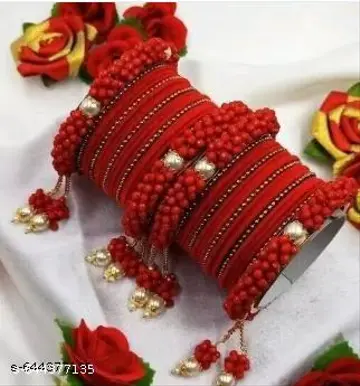 Red Beaded Pearl Chooda