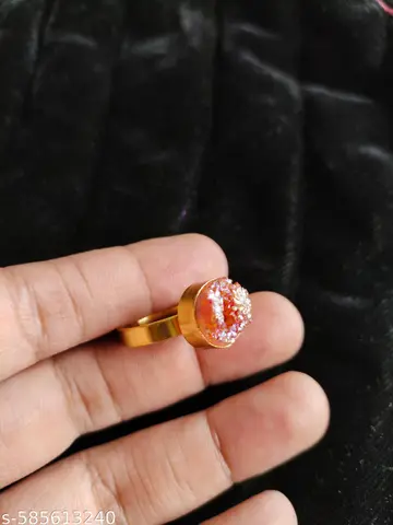 Pink Champagne Faceted Ring