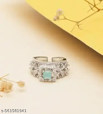 Mint Green Diamond Ring