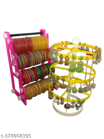Combo of Bangle Box and Earring Organizer