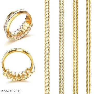 Gold Ring and Chain Combo