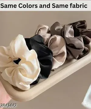 Satin Scrunchie Collection (Neutral Set)