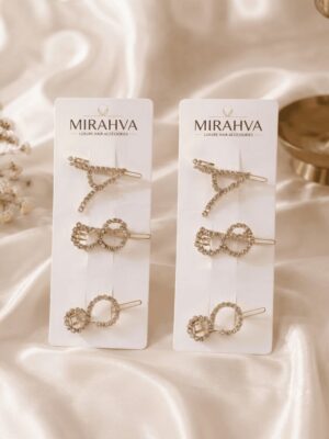 Rose Gold Plated Hair Claws Set