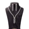 Mirahva Crystal Elegance Long Drop Necklace & Earrings Set