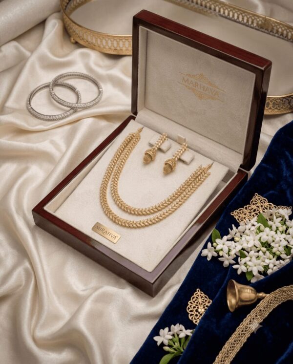 Gemini_Generated_Image_37f0po37f0po37f0 Mirahva Aurum Ruby Royal Bridal Necklace Set | Luxury Gold-Tone Bridal Jewellery Set with Matching Earrings