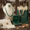 Gemini_Generated_Image_89okv789okv789ok Mirahva Emerald Elegance Oval Stone Necklace & Earrings Set