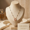 Gemini_Generated_Image_9z5gby9z5gby9z5g Mirahva No. 1 & 2 Black Beaded Pendant Necklace – Elegant Gold-Tone Chain with Pink & Purple Pendant Variants
