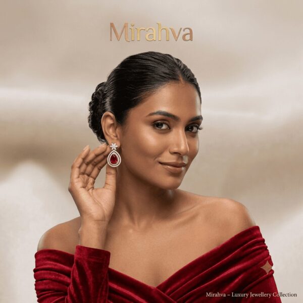 Gemini_Generated_Image_awsrh0awsrh0awsr Mirahva Aurum Ruby Royal Bridal Necklace Set – Gold Finish with Ruby-Red Stones & Matching Earrings