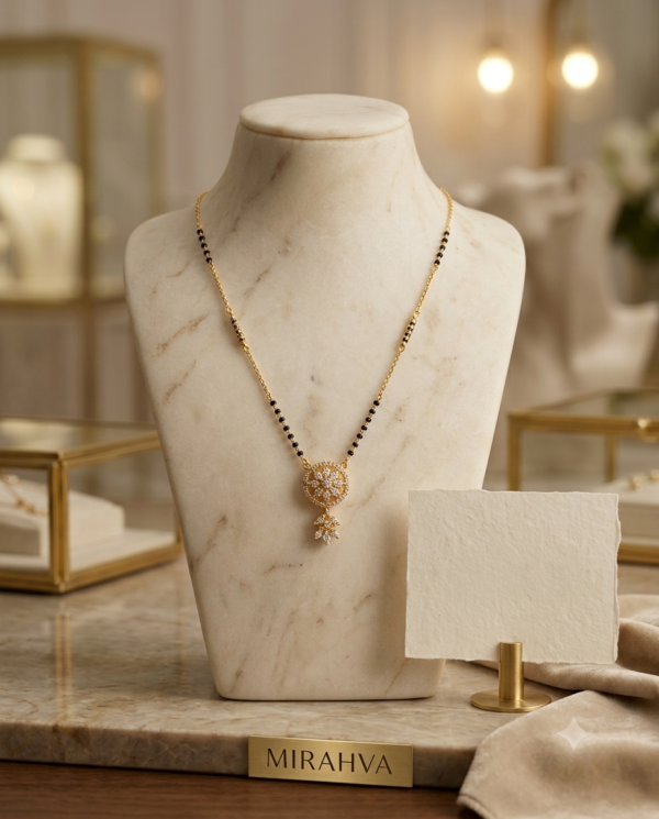 Gemini_Generated_Image_cnn9w3cnn9w3cnn9-1 Mirahva Black Beaded Gold-Tone Floral Pendant Necklace