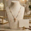 Gemini_Generated_Image_cnn9w3cnn9w3cnn9 Mirahva Black Beaded Gold-Tone Floral Pendant Necklace