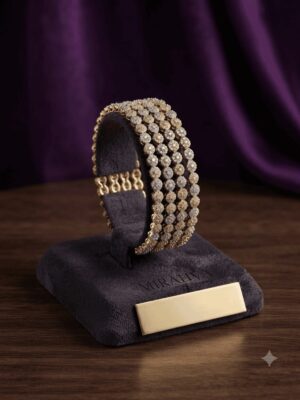 MIRAHVA Luxury Multi-Row Gold-Tone Statement Bracelet