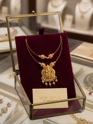 Mirahva Royal Ganesha Gold-Tone Layered Necklace Set for Women
