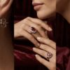 Mirahva Aurum Ruby Royal Bridal Necklace Set