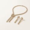 Mirahva Luxe Radiance Gold-Tone Necklace & Earrings Set