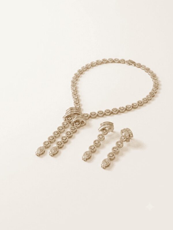 Mirahva Luxe Radiance Gold-Tone Necklace & Earrings Set