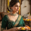 Mirahva Peacock Oxidized Silver Jhumka Earrings with Pearl Drops