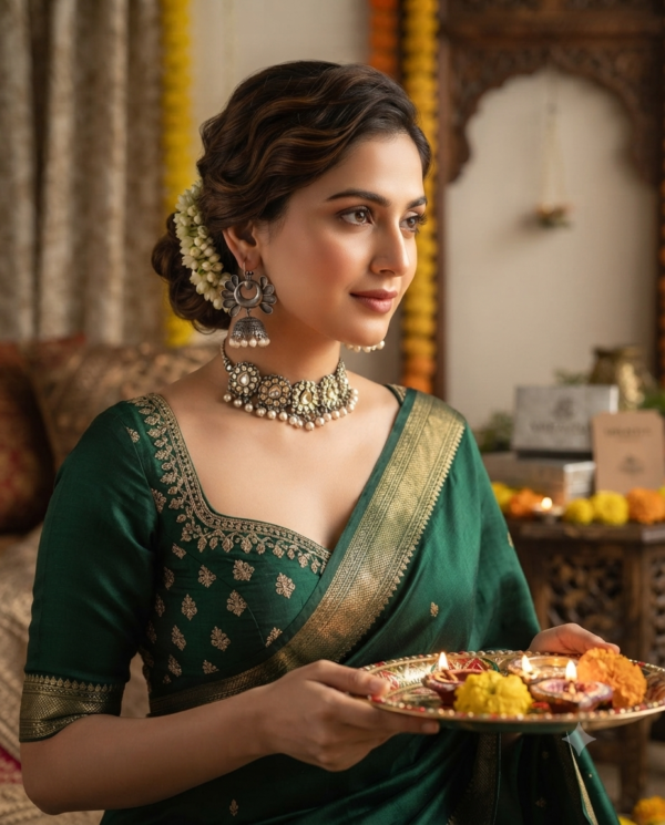 Mirahva Peacock Oxidized Silver Jhumka Earrings with Pearl Drops