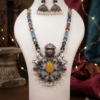 Gemini_Generated_Image_kqy0wckqy0wckqy0 Mirahva Multicolour Oxidised Statement Necklace Set with Matching Earrings