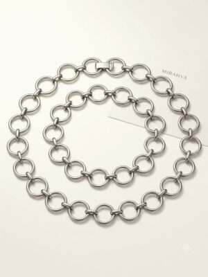 Minimalist Silver-Tone Chain Belt