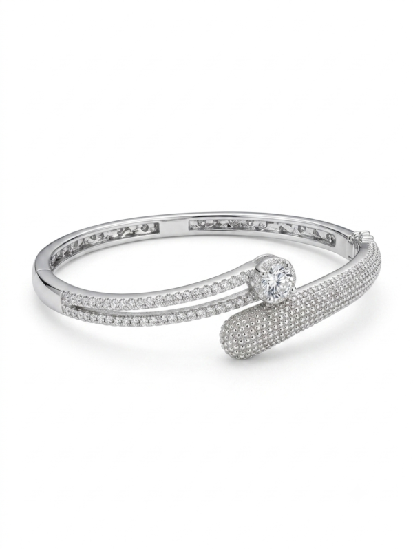 Gemini_Generated_Image_m4lssbm4lssbm4ls Mirahva Luxe Silver Crystal Pavé Open Cuff Bracelet for Women