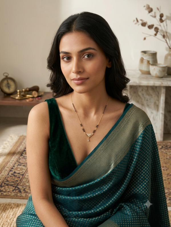 Gemini_Generated_Image_nk5i07nk5i07nk5i Mirahva Elegant Black Beaded Geometric Mangalsutra Necklace for Women