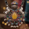 Gemini_Generated_Image_oqtwkxoqtwkxoqtw Mirahva Multicolour Oxidised Statement Necklace Set with Matching Earrings