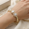 Mirahva Luxe Intertwined Crystal Open Cuff Bracelet